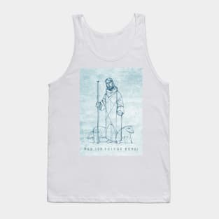 Jesus Christ Good Shepherd ink illustration Tank Top